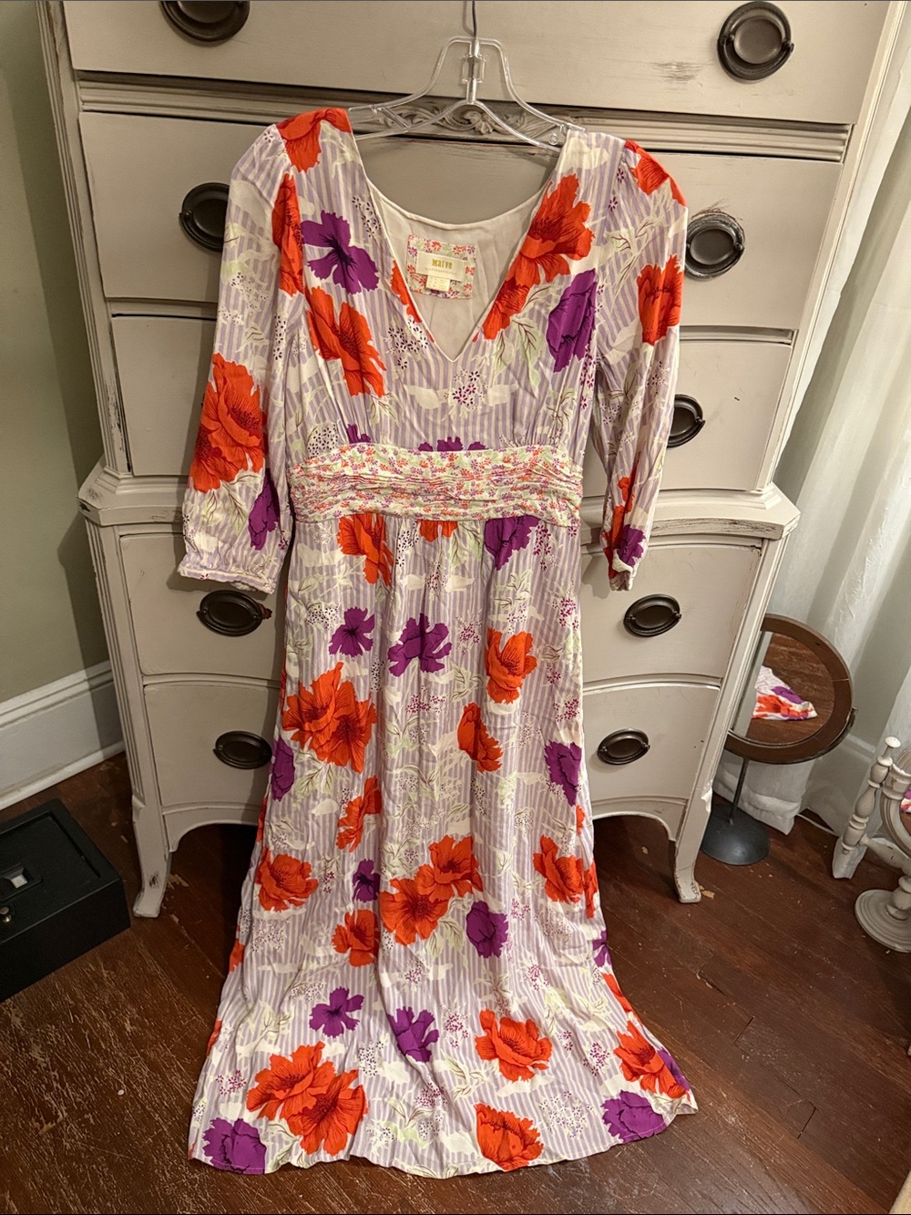 Maeve Belted Floral Midi Kimono Dress 8 - Picture 5 of 11